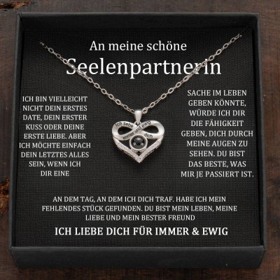 Benutzerdefinierte Foto Projektion Halskette Geburtstag Jahrestag Geschenkideen für Soulmate