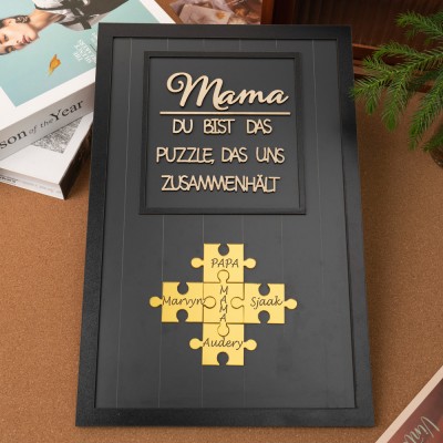 Benutzerdefinierte Mama Puzzle Zeichen mit Namen Stück Das Uns Zusammen für Muttertag Geschenk Hält