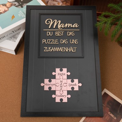 Benutzerdefinierte Mama Puzzle Zeichen mit Namen Stück Das Uns Zusammen für Muttertag Geschenk Hält