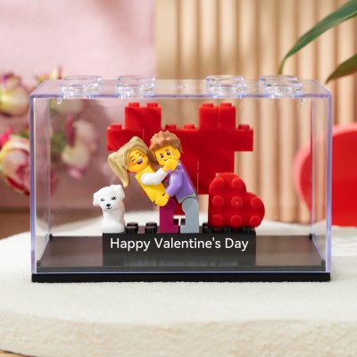 Personalisierte Paar-Minifiguren Mit Ihren Namen Als Valentinstagsgeschenk