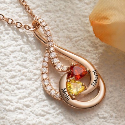 Benutzerdefinierte Teardrop Halskette mit Benutzerdefinierten Kinder Name für Muttertag Geburtstag Geschenkideen