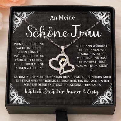 Benutzerdefinierte Paar Namen Herz Halskette mit Geburtssteinen Valentinstag Geschenke