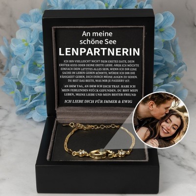 Personalisierte Foto Projektion Armband Valentinstag Geschenk für Paare