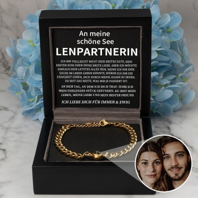 Personalisierte Foto Projektion Armband Valentinstag Geschenk für Paare