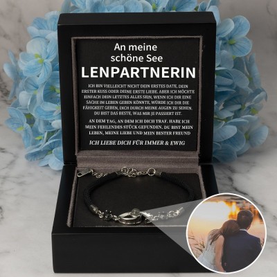 Personalisierte Foto Projektion Armband Valentinstag Jahrestag Geschenkideen für Soulmate