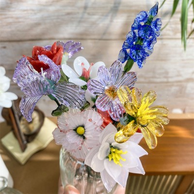 Benutzerdefinierte Glas Geburt Monat Blume Jan bis Dez Einzigartige Muttertag Geschenk für Mama oder Oma