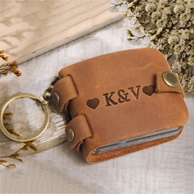 Personalisierte Mini-Fotoalbum Schlüsselanhänger Handmade Geschenk für Ehepaar