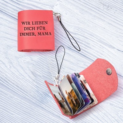 Personalisierte Leder Fotoalbum Schlüsselanhänger Geschenke für Mama Muttertag