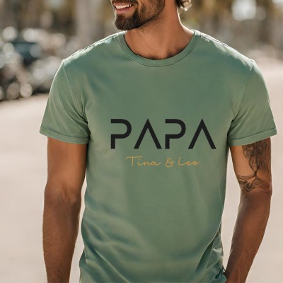 Personalisierte PAPA Hoodie mit Kindernamen Vatertag Geschenk neue Papa Geschenk