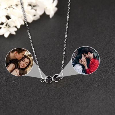 Personalisierte Foto Projektion Halskette für Soulmate Valentinstag