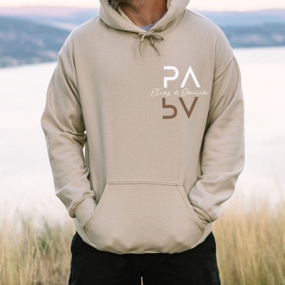 Personalisierte PAPA Hoodie mit Kindernamen Vatertag Geschenk neue Papa Geschenk