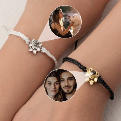 Personalisierte Pet Memorial Foto Projektion Armband für Tierliebhaber