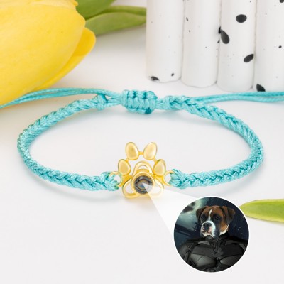 Personalisierte Pet Memorial Foto Projektion Armband für Tierliebhaber