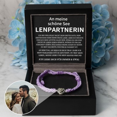 Personalisierte Foto Projektion Armband Valentinstag Jahrestag Geschenkideen für Soulmate