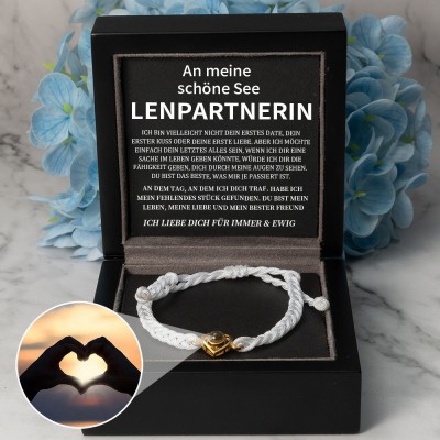 Personalisierte Foto Projektion Armband Valentinstag Jahrestag Geschenkideen für Soulmate
