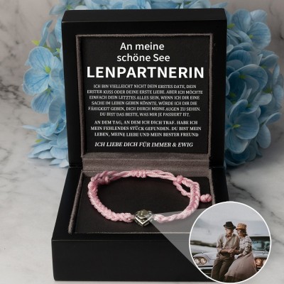Personalisierte Foto Projektion Armband Valentinstag Jahrestag Geschenkideen für Soulmate