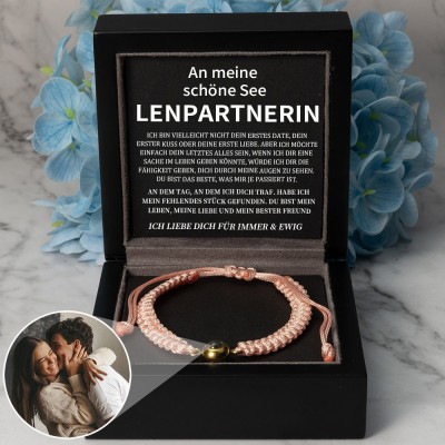 Personalisierte Foto Projektion Armband Valentinstag Jahrestag Geschenkideen für Soulmate