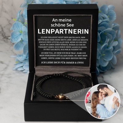 Personalisierte Foto Projektion Armband Valentinstag Jahrestag Geschenkideen für Soulmate