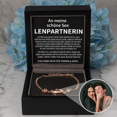 Personalisierte Foto Projektion Armband Valentinstag Jahrestag Geschenkideen für Soulmate