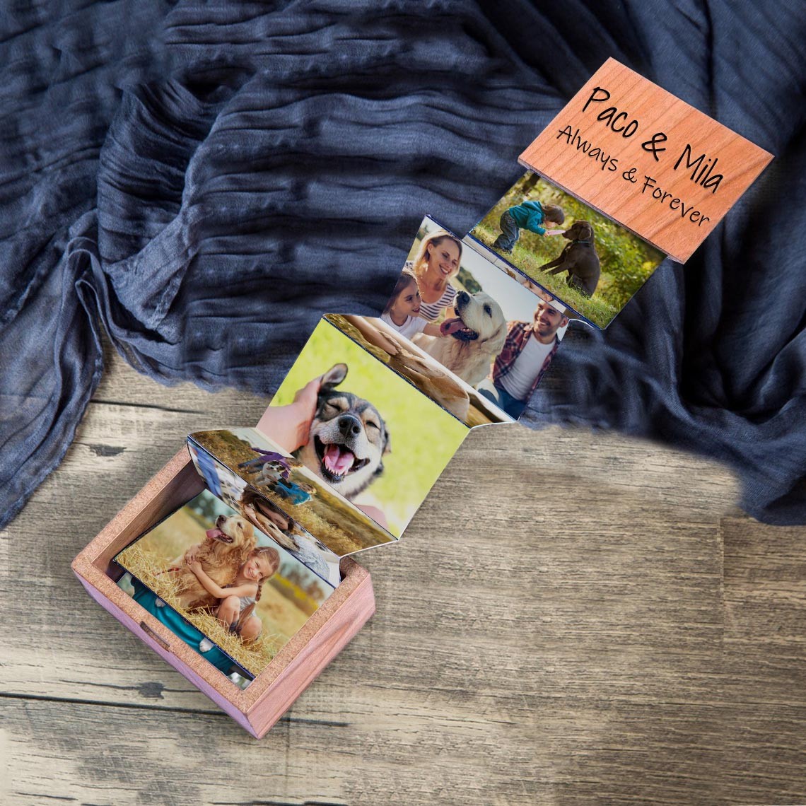 Boîte photo coulissante personnalisée pour l’anniversaire de la Saint-Valentin
