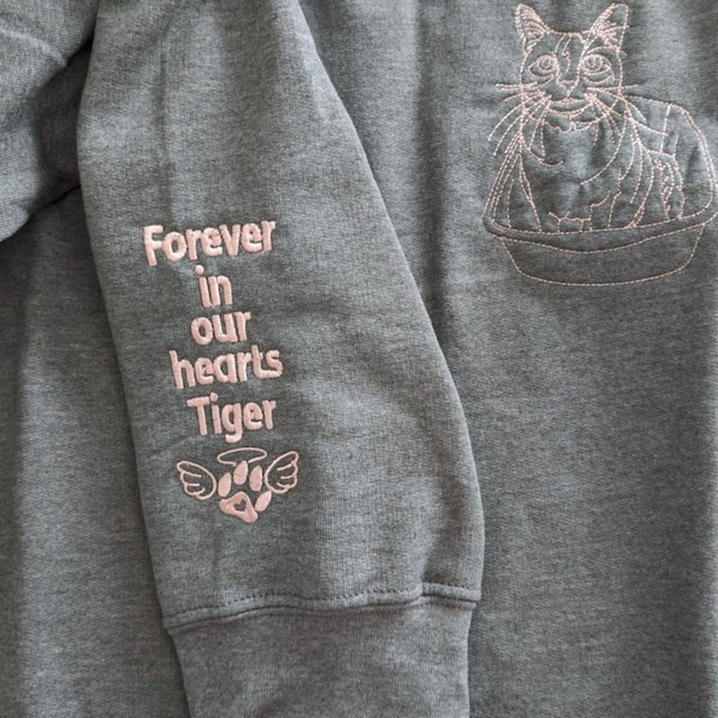 Sweat-shirt brodé personnalisé pour chat amoureux des chats