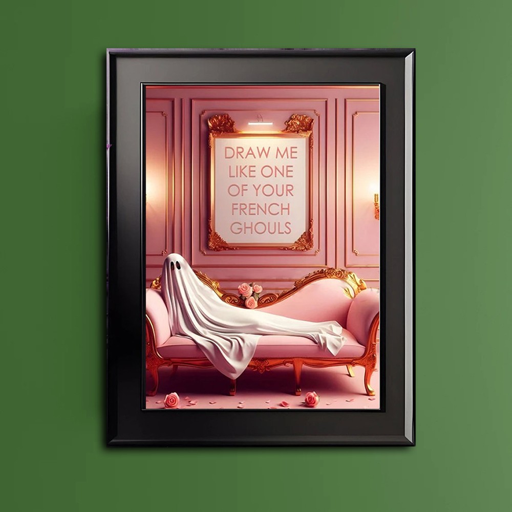 Affiche d'art mural de décoration d'intérieur gothique vintage d'Halloween