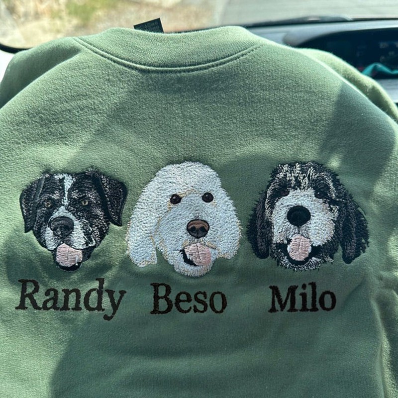 Sweat-shirt brodé personnalisé pour animal de compagnie pour le cadeau d’amoureux des chiens