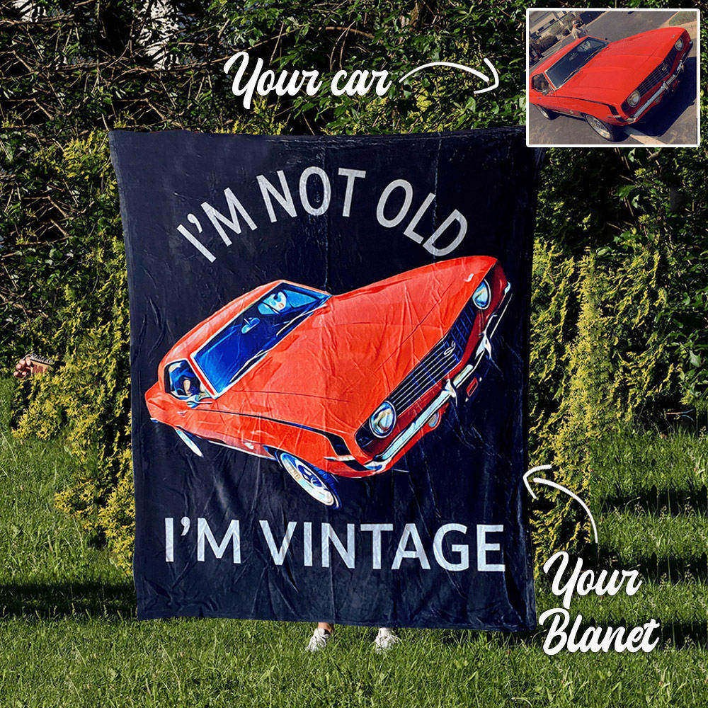 Personnalisé Je ne suis pas vieux Je suis Vintage Camion Couverture Polaire Pour La Saint-Valentin
