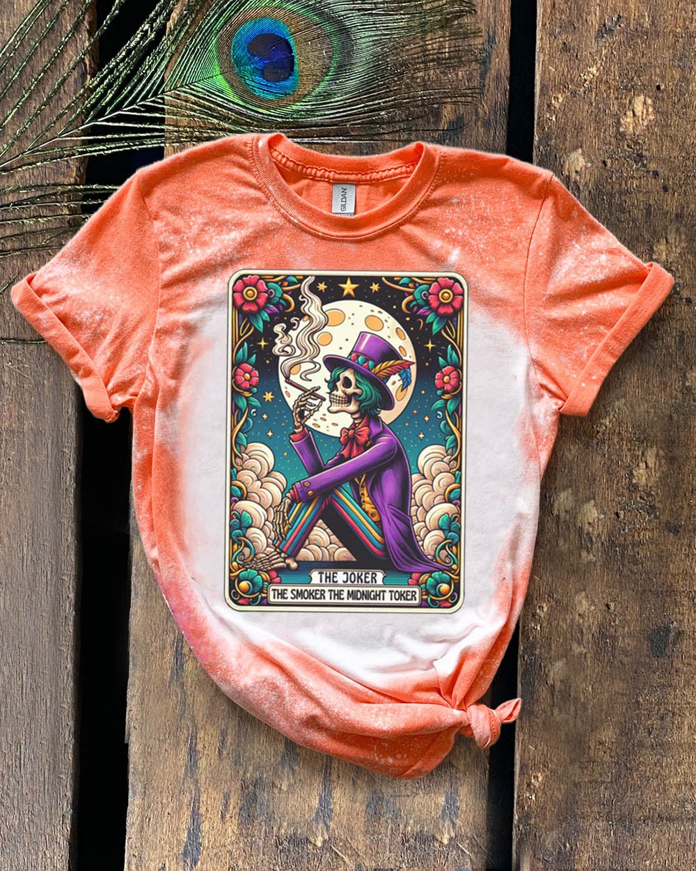 Sweat à capuche vintage Tarot The Joker Skeleton pour les idées cadeaux d'Halloween