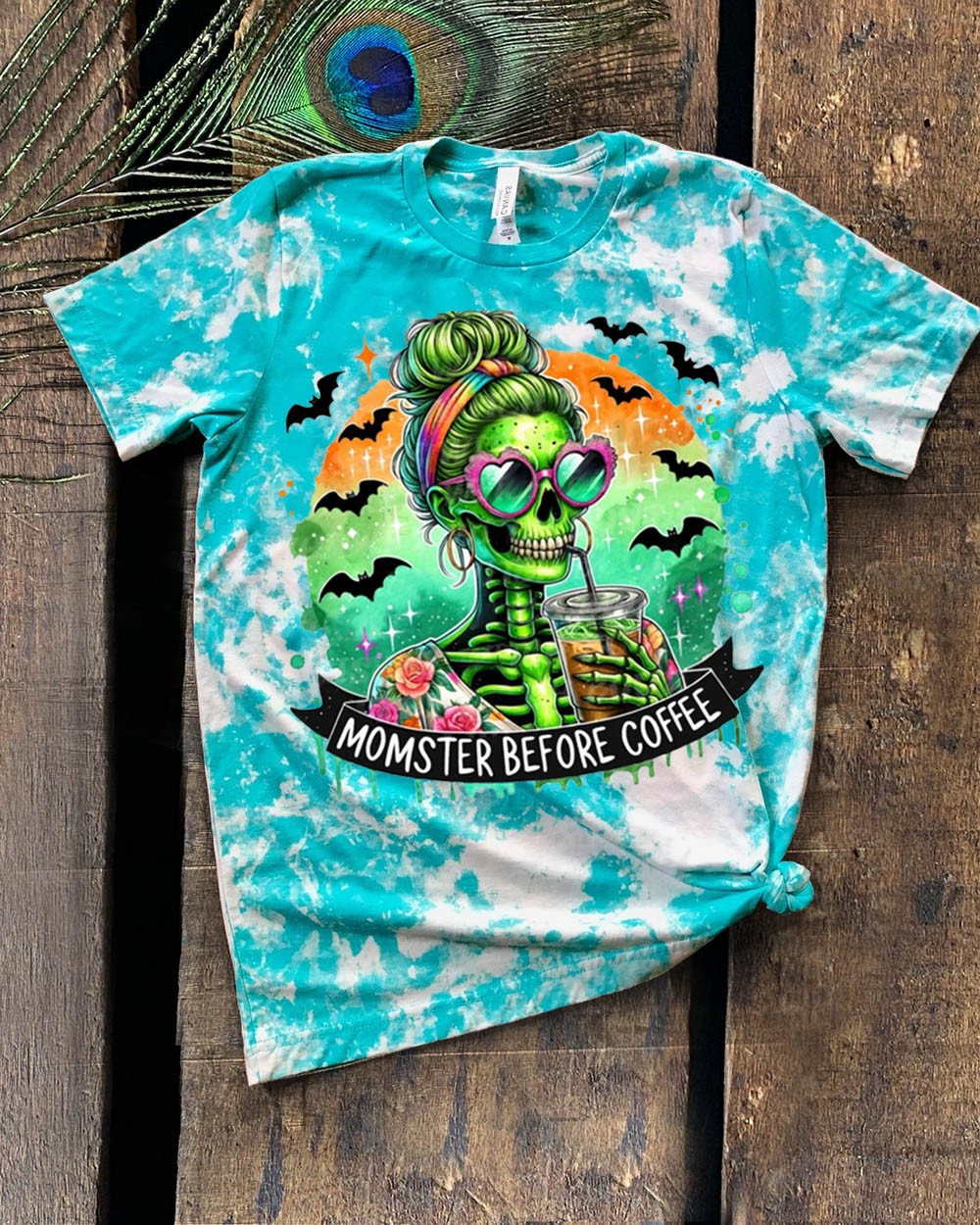 Sweat à capuche vintage Monster Coffee Skeleton pour les idées cadeaux d'Halloween