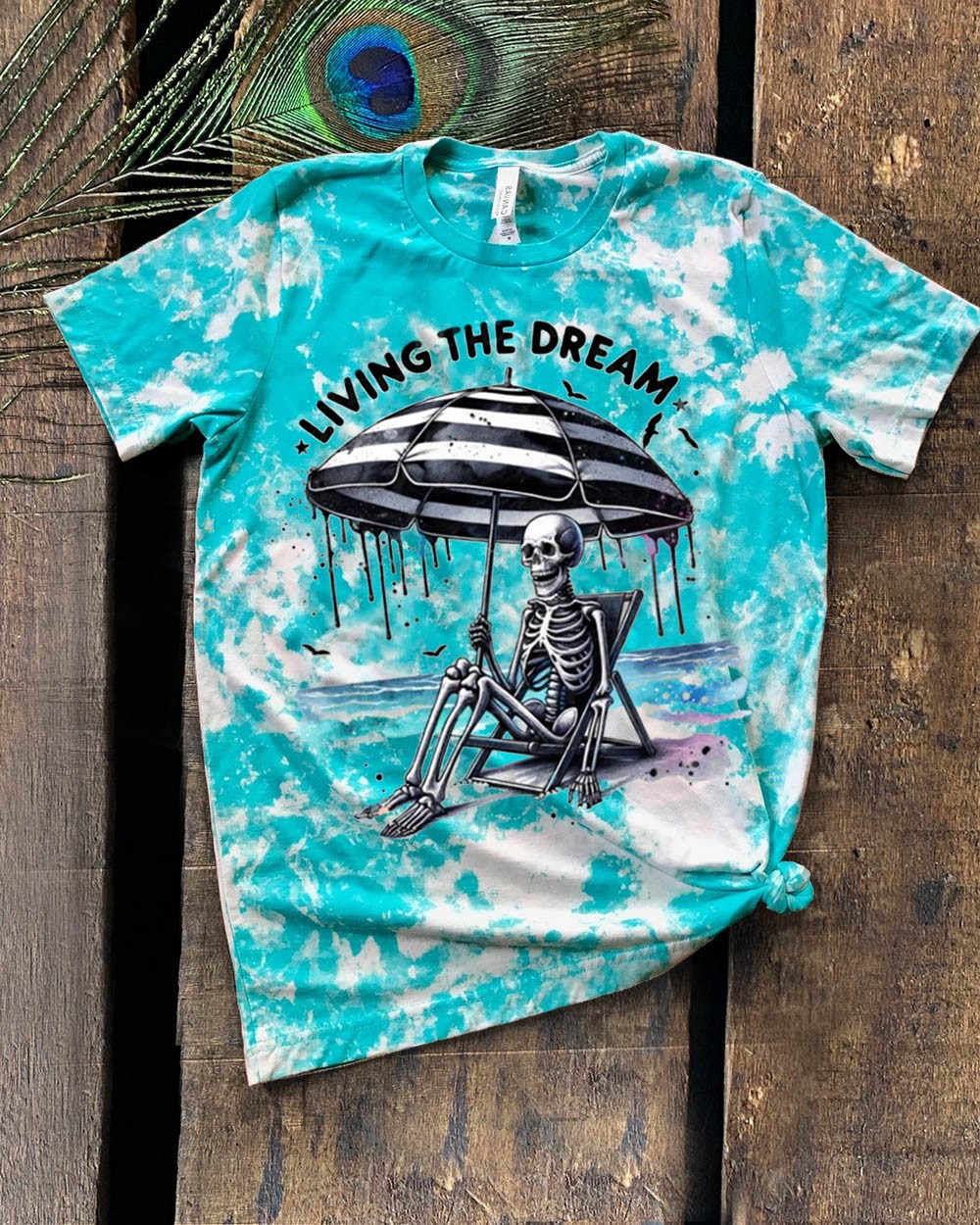 Sweat à capuche vintage Beachy Dream Skeleton pour les idées cadeaux d'Halloween