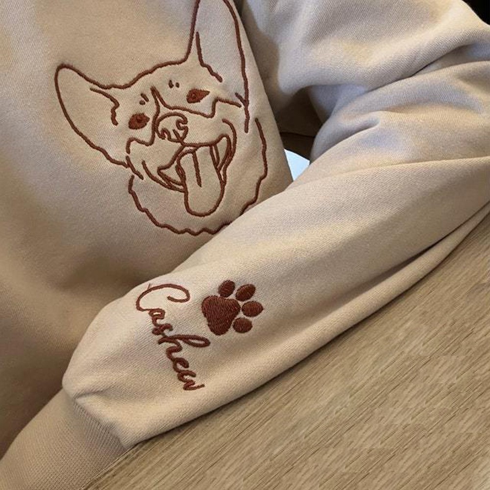 Sweat-shirt brodé personnalisé pour animal de compagnie pour le cadeau d’amoureux des chiens