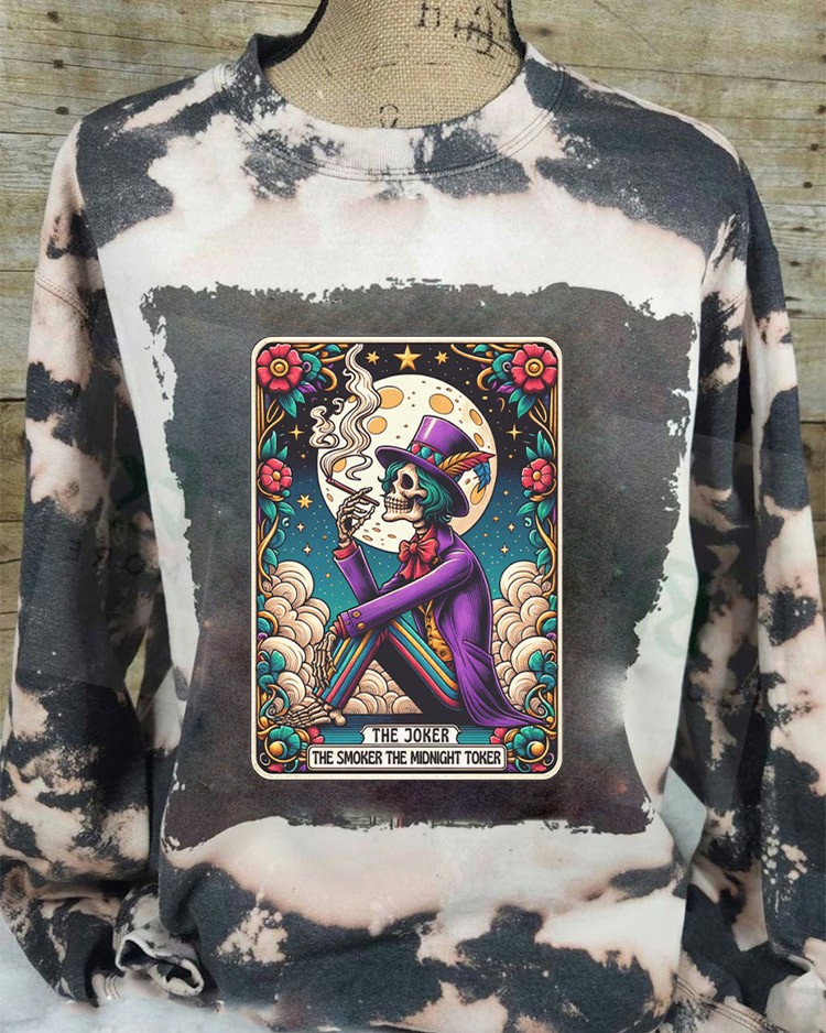 Tarot The Joker Skeleton Sweatshirt Sweat à capuche pour des idées cadeaux