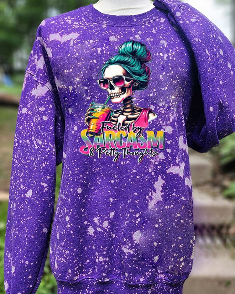 Alimenté par le sarcasme Snarky Sweatshirt Hoodie pour des idées cadeaux