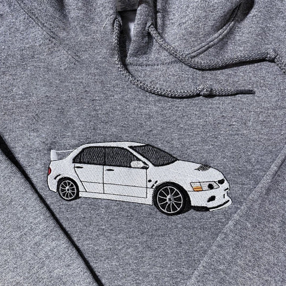 Sweat à capuche personnalisé avec photo de voiture brodée pour papa et homme, cadeau pour amoureux des voitures