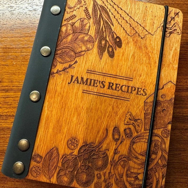 Livre de recettes personnalisé à reliure vierge pour la famille, cadeau d'anniversaire de Noël