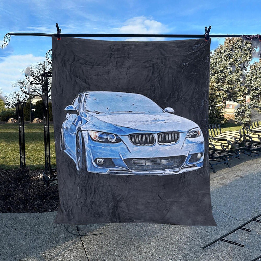 Couverture polaire personnalisée colorée pour voiture pour la Saint-Valentin