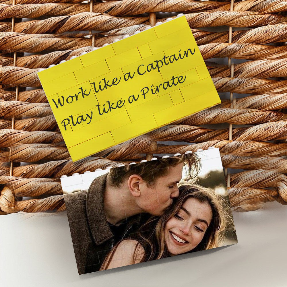 Puzzle de bloc de construction photo personnalisé pour les couples Cadeau de la Saint-Valentin