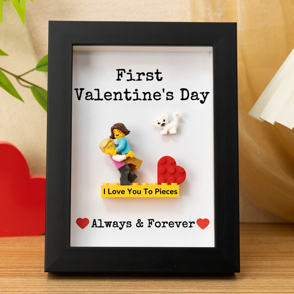 Cadre à Figurines Miniatures de Couple Personnalisées Cadeau pour la Saint-Valentin