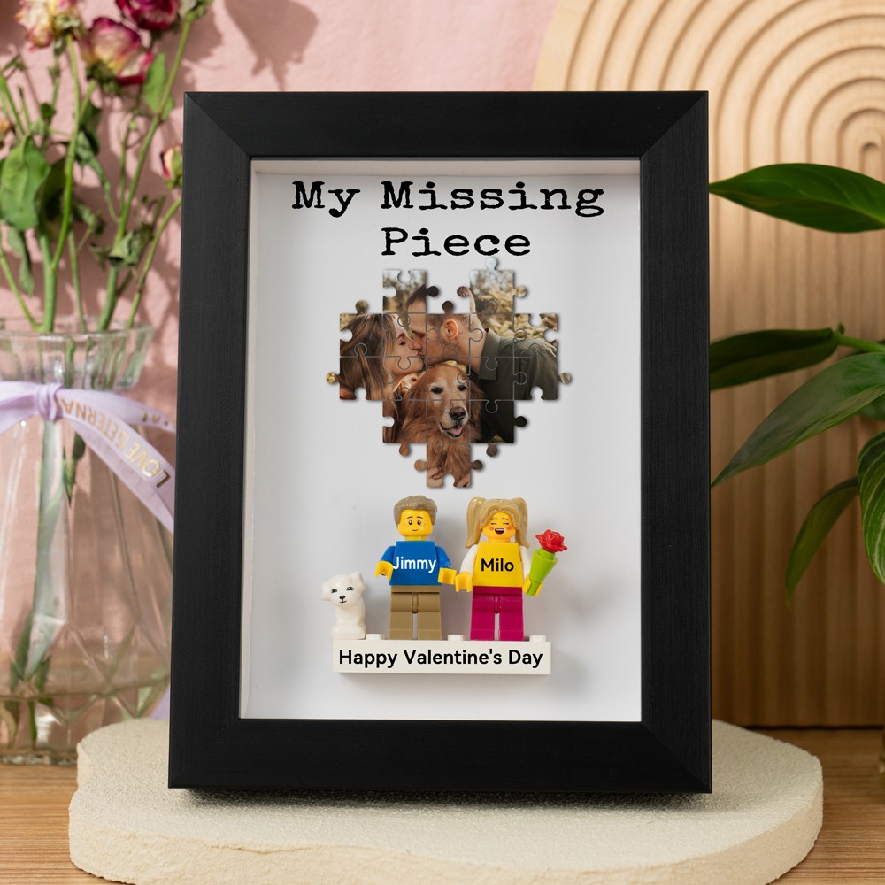 My Missing Piece Custom Couple Mini Figures Frame For Valentine's Day Gift