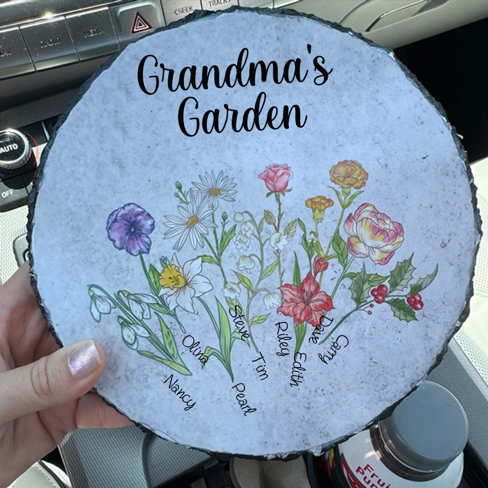 Plaque de fleur de naissance du jardin de grand-mère personnalisée pour maman idées de cadeaux de Noël de grand-mère