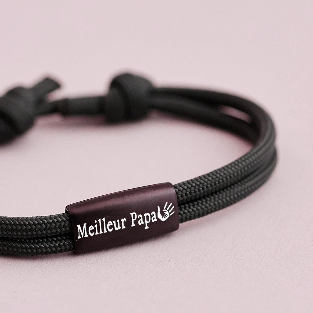 Bracelet personnalisé pour homme avec perle, cadeau pour papa, fête des pères Idées cadeaux Saint Valentin pour lui