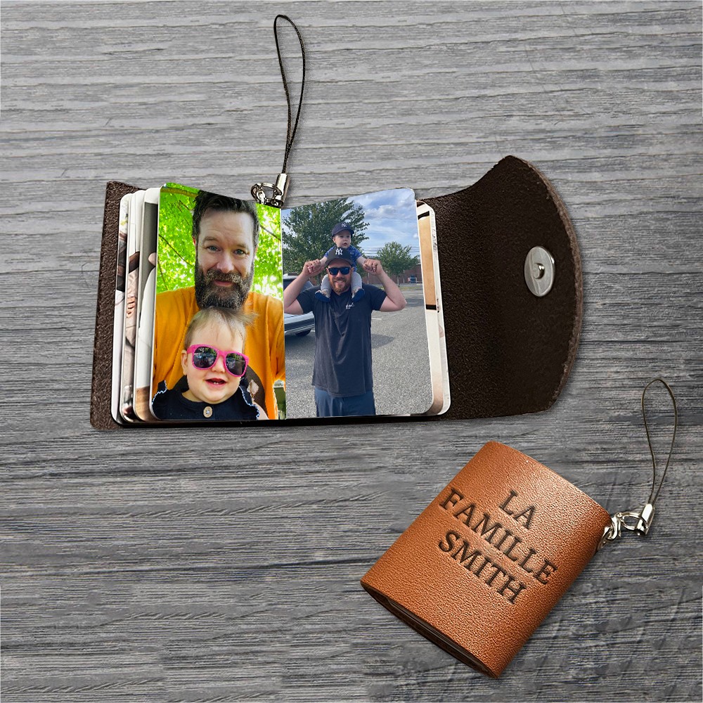 Mini photobook personnalisé porte-clés pour la famille Cadeau de fête des pères