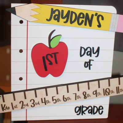 Personnalisé Premier / Dernier Jour de l’école Signe Retour à l’école Prop Board Jalon Pour les enfants Cadeau