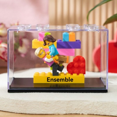 Figurines Miniatures de Couple Personnalisées avec Ses Prénoms à Elle et Lui Cadeau pour la Saint-Valentin