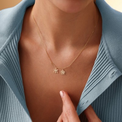 Collier de fleurs de mois de naissance de famille personnalisé pour les amis maman idées de cadeaux de Noël