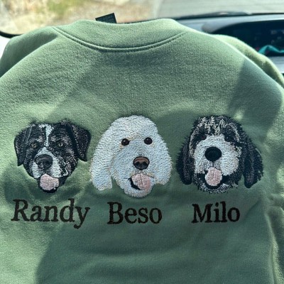 Sweat-shirt brodé personnalisé pour animal de compagnie pour le cadeau d’amoureux des chiens