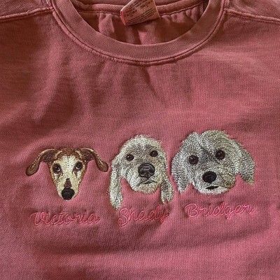 Sweat-shirt brodé personnalisé pour animal de compagnie pour le cadeau d’amoureux des chiens