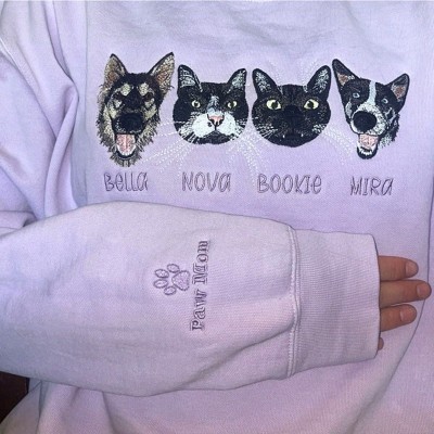 Sweat-shirt pour animal de compagnie brodé personnalisé pour chien chat amoureux cadeau