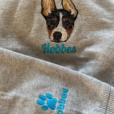 Sweat-shirt brodé personnalisé pour animal de compagnie pour le cadeau d’amoureux des chiens